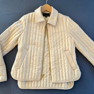 Banana Republic Cream Quilted Puffer Jacket